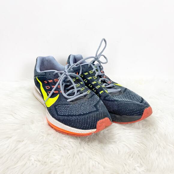 Nike 13 Mens Air Zoom Structure 18 Magnet Grey Volt Running Shoes - Picture 1 of 10